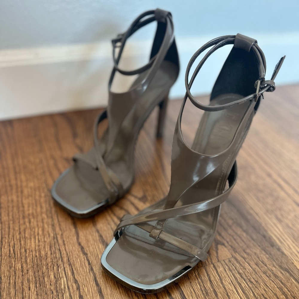 DKNY Taupe Strappy Heels